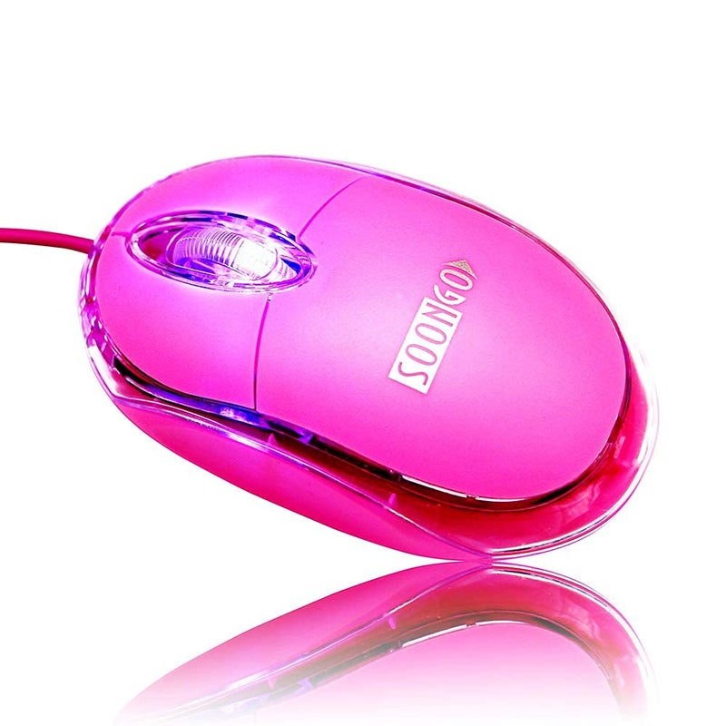 SOON GO Kids Mouse 2 Pack [Pink Blue] for Laptop Mini USB Optical Wired Mice fit for Kids Girls Lady use Compatible with Computer Laptop PC Desktop Windows 7/8/10/XP Vista and Mac - Image 4